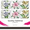 imagePimpernel Stafford Blooms Coasters  Set of 6 Square Cork Backed Drink Coasters with Floral Illustrations  Heat ampamp Stain Resistant Table Accessories for Spring Decor or Garden Inspired Settings