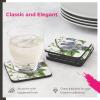 imagePimpernel Stafford Blooms Coasters  Set of 6 Square Cork Backed Drink Coasters with Floral Illustrations  Heat ampamp Stain Resistant Table Accessories for Spring Decor or Garden Inspired Settings