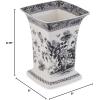 imageSpode Heritage India Square Vase  875quot Porcelain Decorative Vase with 1815 Archive Pattern Black ampamp White Classic Farmhouse Accent  Collectible Centerpiece in Gift Box
