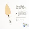 imageSpode Meadow Lane Cake Server GoldPlated Stainless Steel Dessert Knife with Porcelain Handle  Bunny Motif ampamp Gold Accents For Cakes Pies ampamp Pastries  10Inch Cake Cutter Elegant Gift Box