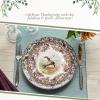 imageSpode Woodland Pheasant 9Inch Soup Bowl  Large Earthenware Bowl with Turkey Motif ampamp Flowers Border Thanksgiving Dinnerware Microwave and Dishwasher Safe  Ideal for Soup Salad PastaMallard