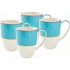 imageSpode Kit Kemp 17oz Mug  Calypso Turquoise Coffee ampamp Tea Mug  Set of 4  Made from Porcelain  Dishwasher and Microwave Safe  Vibrant Dinnerware Ideal for SummerTurquoise
