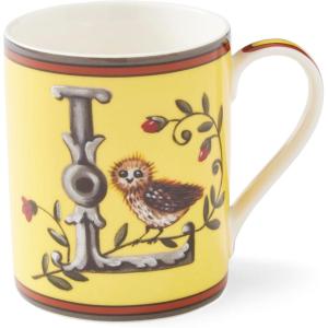imageSpode Kit Kemp 12oz Mug in Fine China W Initial  Custom Coffee Cup for Hot Beverages Personalized Gift Idea for Her Him Friends Coffee Lovers  Stylish Letter Mug for Daily Use Dishwasher SafeLetter L