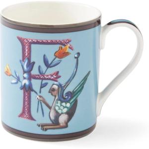 imageSpode Kit Kemp 12oz Mug in Fine China W Initial  Custom Coffee Cup for Hot Beverages Personalized Gift Idea for Her Him Friends Coffee Lovers  Stylish Letter Mug for Daily Use Dishwasher SafeLetter F