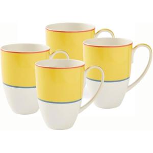 imageSpode Kit Kemp 17oz Mug  Calypso Turquoise Coffee ampamp Tea Mug  Set of 4  Made from Porcelain  Dishwasher and Microwave Safe  Vibrant Dinnerware Ideal for SummerYellow