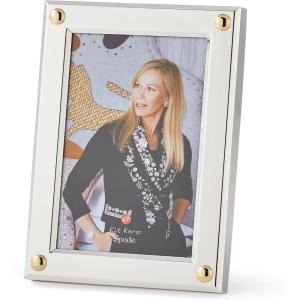 imageSpode Kit Kemp 4x6 Photo Frame  Cabochon Design  Silverplate with Velvet Backing  Elegant Tabletop Decor  Perfect for Showcasing Cherished Memories  Ideal for Home Dcor ampamp GiftingSilver
