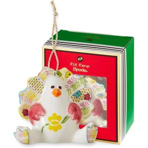 imageSpode Kit Kemp Christmas Ornament  Tiffany Pooch  3quot  Porcelain  Handcrafted Festive Charm  Perfect for Holiday Decorating  Collectible Keepsake for Years to ComeTurkey