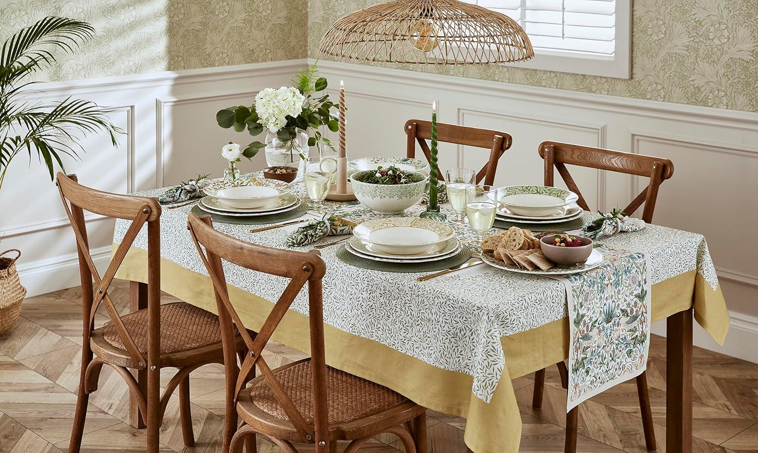 imageSpode Morris and Co Luncheon Plate  Set of 4 assorted Colors Plates for Dinner Salad and Appetizers  9Inch Plates Made of Earthenware  Serving Plate  Dishwasher Safe  Made in EnglandMulti Coloured
