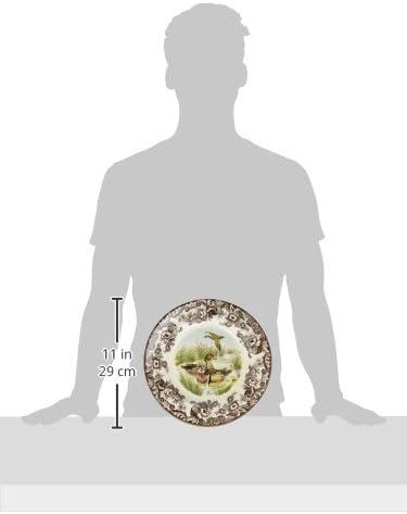 imageSpode Woodland Dinner Plate Rabbit  105 Inch  Hunting Cabin Lodge and Cottage Dcor  Made in England from Fine Earthenware  Microwave and Dishwasher SafeWood Duck