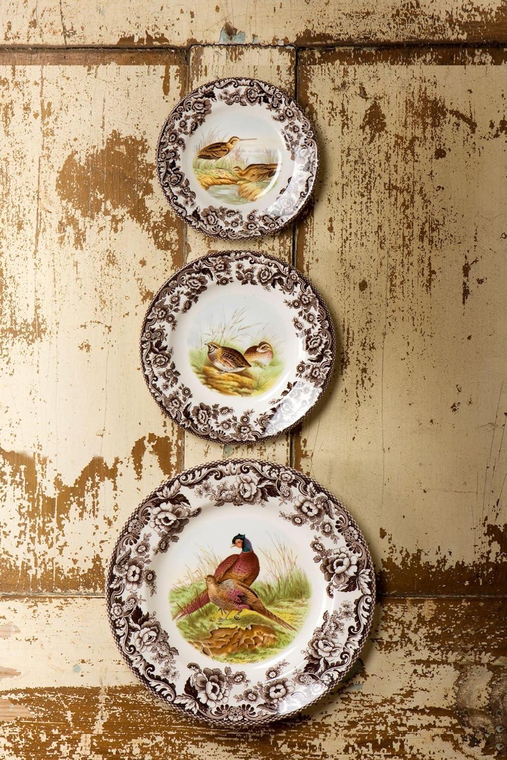 imageSpode Woodland Dinner Plate Rabbit  105 Inch  Hunting Cabin Lodge and Cottage Dcor  Made in England from Fine Earthenware  Microwave and Dishwasher SafeQuail