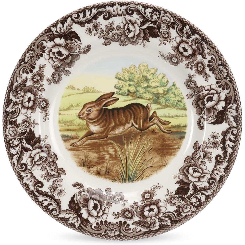 imageSpode Woodland Dinner Plate Rabbit  105 Inch  Hunting Cabin Lodge and Cottage Dcor  Made in England from Fine Earthenware  Microwave and Dishwasher SafeRabbit
