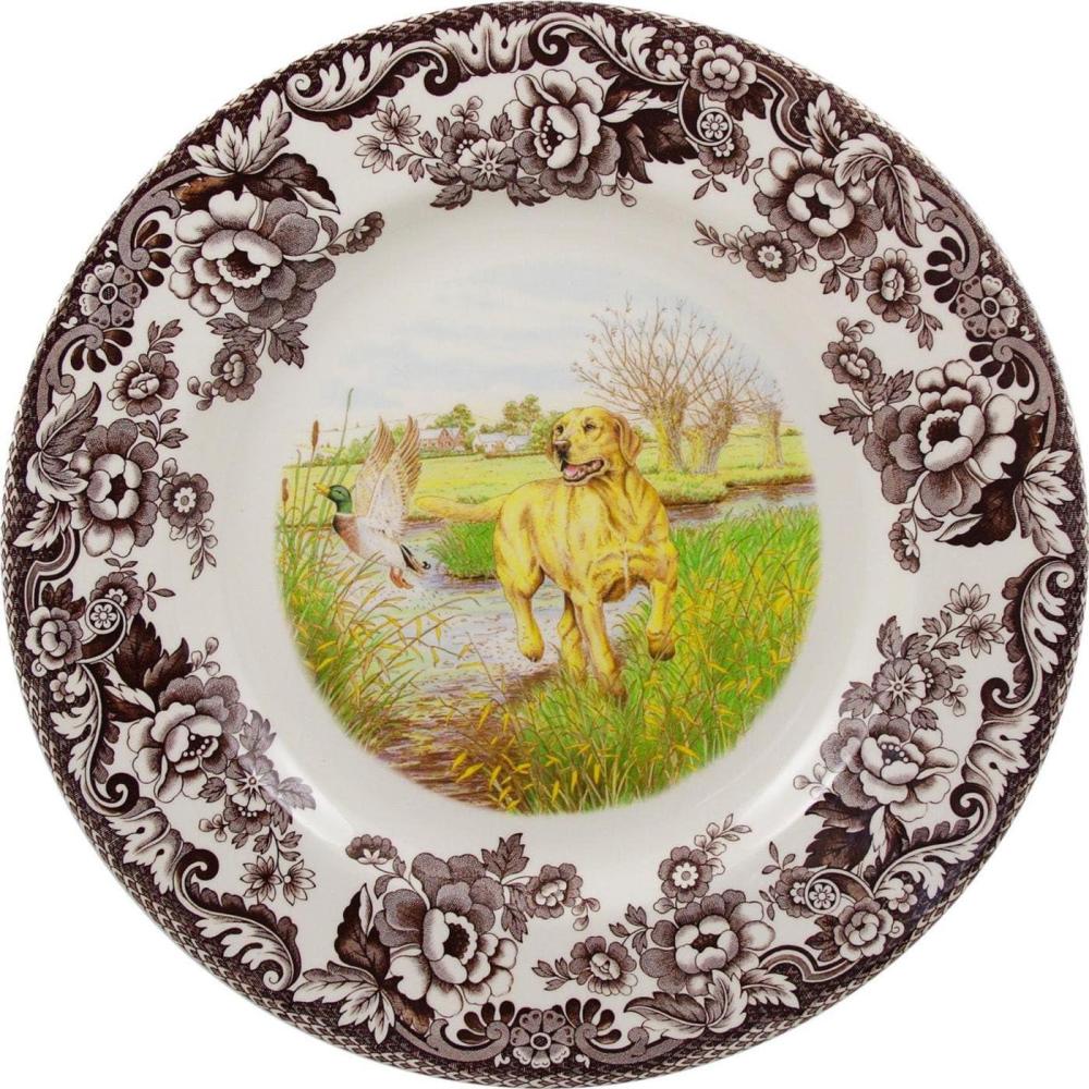 imageSpode Woodland Dinner Plate Rabbit  105 Inch  Hunting Cabin Lodge and Cottage Dcor  Made in England from Fine Earthenware  Microwave and Dishwasher SafeLabrador Retriever