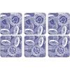 imagePimpernel Blue Room Sunflower Coasters  Set of 6 Square Cork Backed Drink Coasters with Botanical Motif  Heat ampamp Stain Resistant Surface Protectors for Blue Table Decor or Floral Inspired Settings1 H x 4 L x 4 W