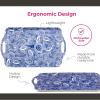 imagePimpernel Blue Room Sunflower Large Handled Tray  Rectangular Melamine Serving Tray with Blue Botanical Design ampamp Side Handles  Dishwasher Safe Platter for Snacks Drinks or Decorative Table Display189 x 116 x 1