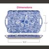 imagePimpernel Blue Room Sunflower Large Handled Tray  Rectangular Melamine Serving Tray with Blue Botanical Design ampamp Side Handles  Dishwasher Safe Platter for Snacks Drinks or Decorative Table Display189 x 116 x 1