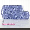 imagePimpernel Blue Room Sunflower Large Handled Tray  Rectangular Melamine Serving Tray with Blue Botanical Design ampamp Side Handles  Dishwasher Safe Platter for Snacks Drinks or Decorative Table Display189 x 116 x 1