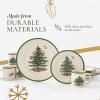 imageSpode Christmas Tree 12Piece Dinnerware Set Service for 4  Made in the UK New and Improved Fine Earthenware Holiday Dinner Set  Microwave ampamp Dishwasher Safe