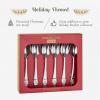 imageSpode Christmas Tree Cocktail Forks Set of 6  68Inch Appetizer and Dessert Forks 1810 Stainless Steel Flatware Salad Forks for Christmas Appetizers ampamp Small Plates Holiday Table SettingsSpoon