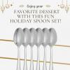 imageSpode Christmas Tree Cocktail Forks Set of 6  68Inch Appetizer and Dessert Forks 1810 Stainless Steel Flatware Salad Forks for Christmas Appetizers ampamp Small Plates Holiday Table SettingsSpoon