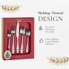 imageSpode Christmas Tree Collection 20Piece Stainless Steel Flatware Set  Holiday Cutlery Set  Dishwasher Safe Silverware  4 Dinner Forks Salad Forks Dinner Knives Tablespoons Teaspoons