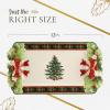 imageSpode Christmas Tree Figural Tartan Tray 12Inch Festive Serving Tray with Tartan Border Christmas Serving Tray  Fine Earthenware  Holiday Tableware for Desserts Appetizers Snacks
