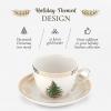imageSpode Christmas Tree Gold Salad Plate Set of 4  8Inch Porcelain Dinner ampamp Appetizer Plate Christmas Dinnerware Microwave ampamp Dishwasher Safe Festive Collectible Seasonal Dining PlateChristmas Tree Gold 4Piece Place Setting