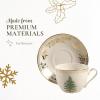 imageSpode Christmas Tree Gold Salad Plate Set of 4  8Inch Porcelain Dinner ampamp Appetizer Plate Christmas Dinnerware Microwave ampamp Dishwasher Safe Festive Collectible Seasonal Dining PlateChristmas Tree Gold Teacup and Saucer