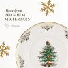 imageSpode Christmas Tree Gold Salad Plate Set of 4  8Inch Porcelain Dinner ampamp Appetizer Plate Christmas Dinnerware Microwave ampamp Dishwasher Safe Festive Collectible Seasonal Dining PlateGold Dinner Plate