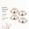 imageSpode Christmas Tree Gold Salad Plate Set of 4  8Inch Porcelain Dinner ampamp Appetizer Plate Christmas Dinnerware Microwave ampamp Dishwasher Safe Festive Collectible Seasonal Dining PlateChristmas Tree Gold Teacup and Saucer