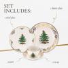 imageSpode Christmas Tree Gold Salad Plate Set of 4  8Inch Porcelain Dinner ampamp Appetizer Plate Christmas Dinnerware Microwave ampamp Dishwasher Safe Festive Collectible Seasonal Dining PlateChristmas Tree Gold 4Piece Place Setting