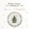 imageSpode Christmas Tree Gold Salad Plate Set of 4  8Inch Porcelain Dinner ampamp Appetizer Plate Christmas Dinnerware Microwave ampamp Dishwasher Safe Festive Collectible Seasonal Dining PlateChristmas Tree Gold Round Platter 12inch