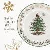 imageSpode Christmas Tree Gold Salad Plate Set of 4  8Inch Porcelain Dinner ampamp Appetizer Plate Christmas Dinnerware Microwave ampamp Dishwasher Safe Festive Collectible Seasonal Dining PlateChristmas Tree Gold Round Platter 12inch