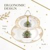 imageSpode Christmas Tree Gold Salad Plate Set of 4  8Inch Porcelain Dinner ampamp Appetizer Plate Christmas Dinnerware Microwave ampamp Dishwasher Safe Festive Collectible Seasonal Dining PlateChristmas Tree 2Tier Cake Stand