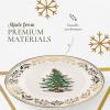 imageSpode Christmas Tree Gold Salad Plate Set of 4  8Inch Porcelain Dinner ampamp Appetizer Plate Christmas Dinnerware Microwave ampamp Dishwasher Safe Festive Collectible Seasonal Dining PlateFrench Country