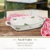 imageSpode Christmas Tree Platter  14Inch TreeShaped Serving Plate Fine Earthenware Holiday Tableware  Festive Party Server Seasonal Decor ampamp Collectible Gift  Christmas DinnerwareChristmas Tree Bread Basket