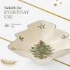 imageSpode Christmas Tree Platter  14Inch TreeShaped Serving Plate Fine Earthenware Holiday Tableware  Festive Party Server Seasonal Decor ampamp Collectible Gift  Christmas DinnerwareChristmas Tree Shaped Dish