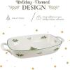 imageSpode Christmas Tree Platter  14Inch TreeShaped Serving Plate Fine Earthenware Holiday Tableware  Festive Party Server Seasonal Decor ampamp Collectible Gift  Christmas DinnerwareChristmas Tree Bread Basket