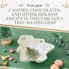 imageSpode Christmas Tree Platter  14Inch TreeShaped Serving Plate Fine Earthenware Holiday Tableware  Festive Party Server Seasonal Decor ampamp Collectible Gift  Christmas DinnerwareChristmas Tree Shaped Dish