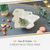 imageSpode Christmas Tree Platter  14Inch TreeShaped Serving Plate Fine Earthenware Holiday Tableware  Festive Party Server Seasonal Decor ampamp Collectible Gift  Christmas DinnerwareChristmas Tree Shaped Dish