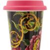 imageSpode Creatures of Curiosity 10oz Travel Mug  Dark Floral Porcelain Tumbler with Silicone Lid for Coffee Tea Water  Victorian Style Drinkware for SchoolWork Microwave ampamp Dishwasher Safe