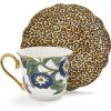 imageSpode Creatures of Curiosity Coupe Teacup ampamp Saucer Set Leopard Print  67oz Fine China Tableware with HandPainted 22ct Gold Rim ampamp Handle for Afternoon Tea Gifting or Display UseLeopard