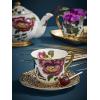 imageSpode Creatures of Curiosity Coupe Teacup ampamp Saucer Set Leopard Print  67oz Fine China Tableware with HandPainted 22ct Gold Rim ampamp Handle for Afternoon Tea Gifting or Display UseLeopard