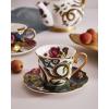 imageSpode Creatures of Curiosity Coupe Teacup ampamp Saucer Set Leopard Print  67oz Fine China Tableware with HandPainted 22ct Gold Rim ampamp Handle for Afternoon Tea Gifting or Display UseSnake