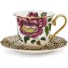 imageSpode Creatures of Curiosity Coupe Teacup ampamp Saucer Set Leopard Print  67oz Fine China Tableware with HandPainted 22ct Gold Rim ampamp Handle for Afternoon Tea Gifting or Display UseLeopard