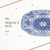 imageSpode Judaica Collection Oval Platter  14 Inch Blue ampamp White Porcelain Serving Tray for Roast Fish Vegetables Challah  Judaic Design Inspired by 1880s Manuscripts  Microwave ampamp Dishwasher SafeMazal Tov