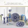 imageSpode Judaica Collection Oval Platter  14 Inch Blue ampamp White Porcelain Serving Tray for Roast Fish Vegetables Challah  Judaic Design Inspired by 1880s Manuscripts  Microwave ampamp Dishwasher SafePassover Seder
