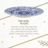 imageSpode Judaica Collection Oval Platter  14 Inch Blue ampamp White Porcelain Serving Tray for Roast Fish Vegetables Challah  Judaic Design Inspired by 1880s Manuscripts  Microwave ampamp Dishwasher SafePassover Seder