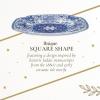 imageSpode Judaica Collection Oval Platter  14 Inch Blue ampamp White Porcelain Serving Tray for Roast Fish Vegetables Challah  Judaic Design Inspired by 1880s Manuscripts  Microwave ampamp Dishwasher SafeMazal Tov
