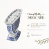 imageSpode Judaica Menorah  Artistic Floral ampamp Vine Design Hanukkah Candle Holder with Judaic Manuscript Motifs Holiday Centerpiece  6quot x 10quot Fine Porcelain Menorah Decorative Jewish Accent