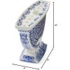 imageSpode Judaica Menorah  Artistic Floral ampamp Vine Design Hanukkah Candle Holder with Judaic Manuscript Motifs Holiday Centerpiece  6quot x 10quot Fine Porcelain Menorah Decorative Jewish Accent